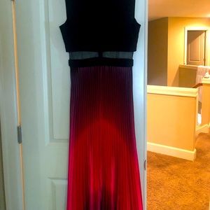 Ombré pleated formal dress